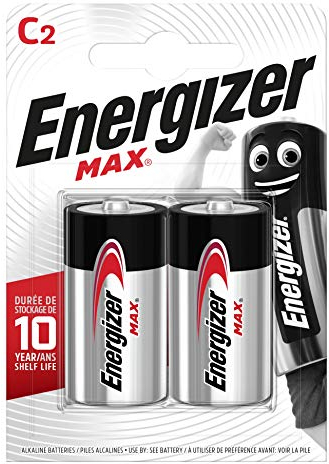 Energizer Alkaline Max - Confezione da 2 Pillole Alcaline MAX C