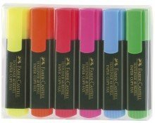 Faber-Castell Textmarker 48 REFILL nachfllbar, 6 Farben, im Etui