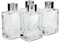 Frandy House Glass Diffuser Bottles with Caps, Small rectangle Size, Set of 4-3.42 High, 40ml 1.4fl oz Fragrance Accessories Use for Diy Replacement Reed Diffuser Sets (3.42 * 1.96)