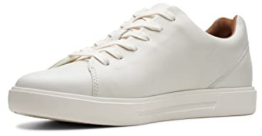 Clarks mens Un Costa Lace Sneaker, White Leather, 10 UK