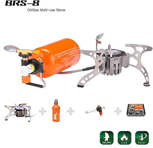 Tactical Area Outdoor Backpacking Hiking Gas Stove Gasoline Oven Portable Camping Stove with Fuel bottle for Oil Gas Multi Fuel Stove