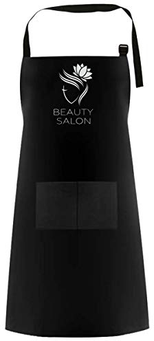 Ferocity Professionelle Personalisierte Salon-schürze Frisierumhang für Friseur-salon Barber Hundepflege Schönheitssalon und Heimgebrauch mit Ihrem Wunsch-Text Schönheitssalon [109]