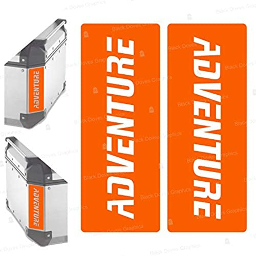 Reflektierende Aufkleber kompatibel mit Givi Monokey Trekker Outback Topcase Aluminium Top Case 37 42 48 L (Orange)