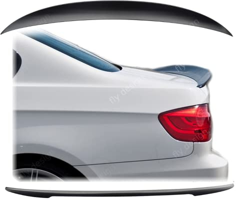 FLY DESIGN 70060 Heckspoiler passend für BMW E90 M3 3er, Heckflügel, Spoilerlippe für Auto Tuning, in P-Still, ABS Kunststoff, Unlackiert