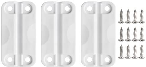 HQAPR Cooler Hinges (3) for Igloo, Plastic, White, Fits 25-165 Qt Rectangular-Shaped Coolers