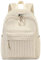 BTOOP Mini-Rucksack für Damen und Mädchen, wasserabweisend, kleiner Rucksack, Geldbörse, Schultertasche für Damen, Erwachsene, Kinder, Schule, Reisen, Cord-weiß, Small, Daypack Rucksäcke