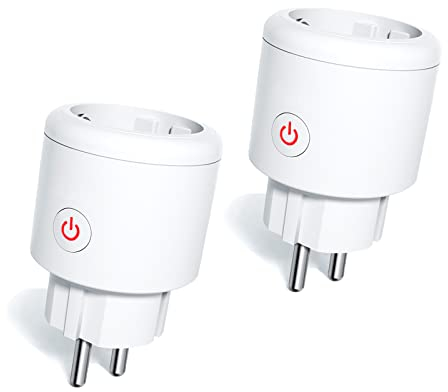ZigBee Prise Connectée, Prise Intelligente avec Surveillance de la consommation, 16A Alexa Prise avec Contrôle à Distance compatible Alexa/Google Home,Fonction de Temps,Commande Vocale,Hub Requis 2PCS