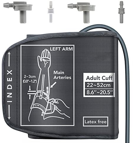 DMSELL Extra Large Blood Pressure Cuff, Blood Pressure Monitor Extra Large Cuff Includes 4 Universal Interface, Adjustable XL Blood Pressure Cuff for 22-52cm Big Arm