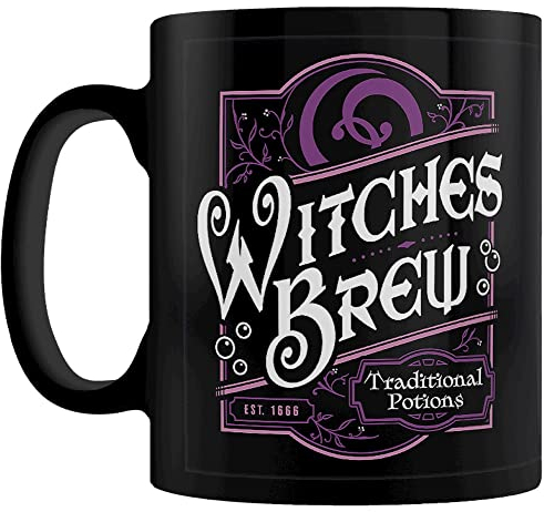 Grindstore Witches Brew - Tazza a pannello tradizionale con pozioni, colore: nero