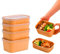 50x Kraft Brown Takeaway Paper Bowls with Lids | Reusable Stackable Food Storage Soup Salad Containers Deli Tubs Lid Heavy Duty | Recyclable Meal Prep box for Lunch safety (Rectangular 500ml)