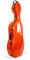Crossrock CRF2020CEFOR Cellokoffer - Orange - Fiberglas - Mit Rädern - Passt für 4/4 Cello - Gepolsterte Musiktasche - 3 Griffe - Abnehmbare Schultergurte - Zahlenschloss