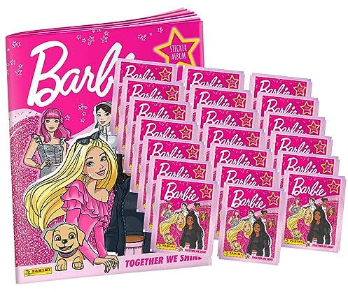 Panini Barbie Sticker - Together we shine (2023) - 1 Ablum + 20 Tüten Sammelsticker