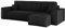 Kaiser Möbel, Ecksofa mit schlaffunktion, mit Bettkasten, Schlafsofa Best, Designer Sofa, Modern Design Couch, Polsterecke, Freistehend, Dicker Cord, Schwarz Rechts