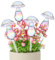 4PCS MINI Iridescent Plant Watering Globes Small Plant Watering Bulbs Colorful Mushroom Shape Self Watering Devices Iridescent Glass Mushroom Self Watering Spikes for Indoor and Outdoor Plants