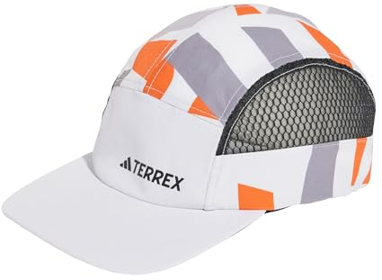 adidas Unisex Terrex Climacool 5PANEL Graphic Cap, White/Semi Impact Orange/Black, M
