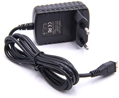 vhbw Micro-USB Ladegerät 1,0 A / 5V kompatibel mit Philips Avent SCD921/26, SCD845/26, SCD843/26, SCD841/26, SCD843/01 Babyphone Schwarz