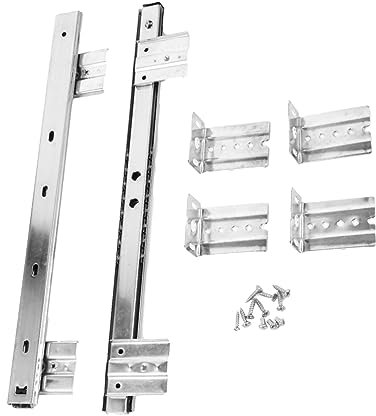 HOMOCONO 1pair Bearing Drawer Track for Keyboard Easy Install Slide for Extractable Keyboard Platform Height Under Desk Wide for Custom Desks and Replacement Needs