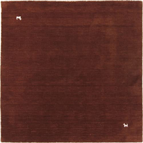 Nain Trading Loom Gabbeh Brown 97x99 Modern Orientteppich Quadratisch Teppich Wolle Indien