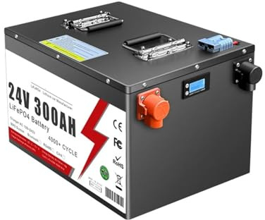 Batteria LiFePO4 24V 100Ah 200Ah 300AH Bluetooth integrato BMS 6000+ cicli for camper solare off-grid domestico(24V 300Ah)
