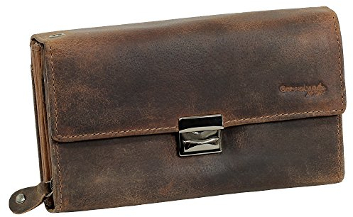 Ledershop24 Kellnerbörse 7-teilig braun Leder Kellnergeldbörse, Taxibörse, Servicegeldbeutel, Gastrobörse - Greenland Nature Montana