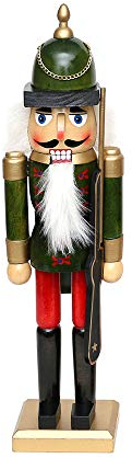 Dekohelden24 Wunderschöner Nussknacker Soldat (40 cm, Grün)