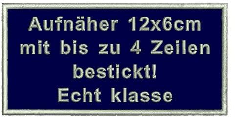 smartoutdoor Rechteckiger Aufnäher Rec1 für deinen Wunschtext - viele Farben und Größen (12x6cm) - personalisiert