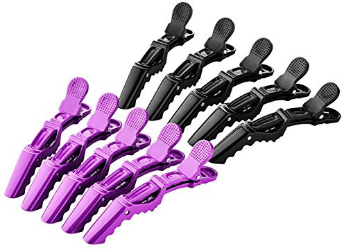 Clips Pinzas de Pelo para Moldeador y Rizador de Pelo, Juego Set de 12 Alligator Clips Pinzas de Pelo Fuerte y Antideslizante para Marcar, Peinar, Planchar el Pelo