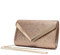 Foxlady's Women's Glitter V Shape Lightweight Envelope Clutch and Evening Black Bag (rose gold)