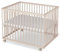 Sämann® Laufgitter 75x100 cm mit Matratze und Schlupfsprossen, stufenlos höhenverstellbar, Baby Laufstall, Buche, gummierte Rollen, natur Buche