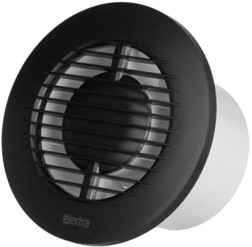 EUROPLAST Ø 100mm Extractor de Baño - Extractor de Aire Silencioso Antracita - Ventilador de Pared para Cocina, Garaje, WC