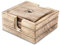 Drink coasters set of 6 with holder – Handmade Wooden coasters for Coffee, Tea, Mugs, Cups, Wine Glasses – Housewarming gift - Premium quality (Heart Cut Design)