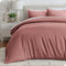 Bare Home Set copripiumino e federa, 1800, ultra morbido, leggero, con 1 federa (singola, rosa polverosa)