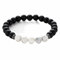 Musihy Onyx Armband, Perlenarmband Damen Armband mit Fünf Achatsteinen Perlen für Armbänder Umfang 19CM