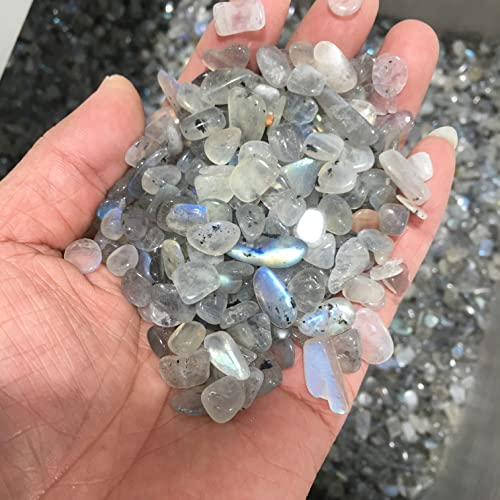 FENRIZ Heimdekoration Naturstein Blue Moon Yellow Moon Quarz Schotter Kristall Aquarium Blumentopf GardenDecoration Stones (Size : 2000g)