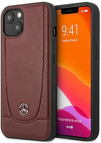Mercedes MEHCP15SARMRE Hülle für iPhone 15 6.1 Rot hardcase Leather Urban Bengale
