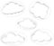 Rumyve Lot de 5 emporte-pièces en forme de nuage en plastique pour fondant et biscuit