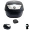 COMPATIBILE CON KYMCO AGILITY 125 R16 + BAULETTO VALIGIA BAULE 28 LT NERO+PIASTRA+MANIGLIA PER PORTAPACCHI MOTO-SCOOTER PER CASCO INTEGRALE-JET-MODULARE UNIVERSALE SIFAM