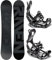 RAVEN Snowboard Set: Snowboard Solid Steel + Bindung Fastec FT360 Black (156cm Wide + FT360 Black L)