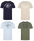TOM TAILOR Tshirt Herren Baumwolle Regular Fit 4er Pack Set Rundhals Kurzarm Sommer Tee Shirt Logoprint 100% Baumwolle, Größe:L, Farbe:Gravel Beige (10461)