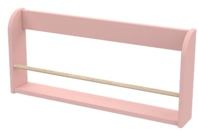 Flexa DOTS Kinder Bücherregal aus Holz | Wandregal Kinderzimmer | Bücher-Organizer mit Ablage | Eschenholz & MDF | Kinderregal für Buchaufbewahrung für Kinderzimmer Spielzimmer | Farbe: Rosa