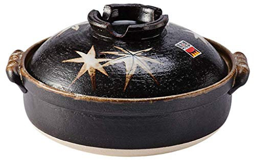 JHHNCVBC Cazuela Tradicional de Barro, cazuela de cerámica con Aislamiento Redondo, Olla para cocinar al Vapor, hervir a Fuego Lento y guisar