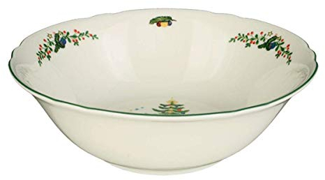 Seltmann Weiden – Cuenco (Redondo, Marie Luise Navidad, Porcelana, Verde/Multicolor, 20.3 x 20.3 x 6.6 cm