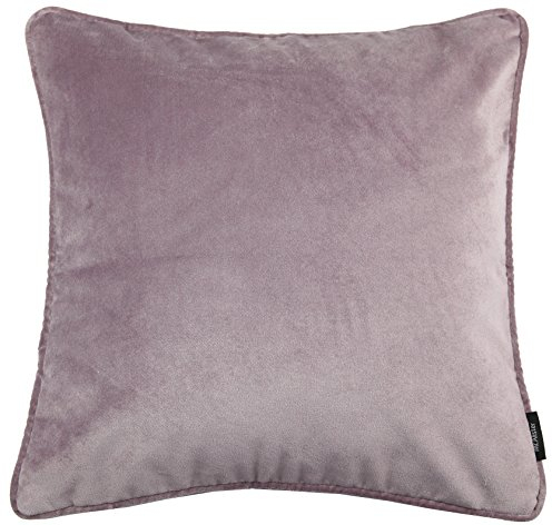 McAlister Textiles Matter Samt | Kissenbezug für Sofakissen in Flieder Lila | 43 x 43cm | erhältlich in 25 Farben | griffester Samt edel paspeliert | Kissenhülle für Samtkissen
