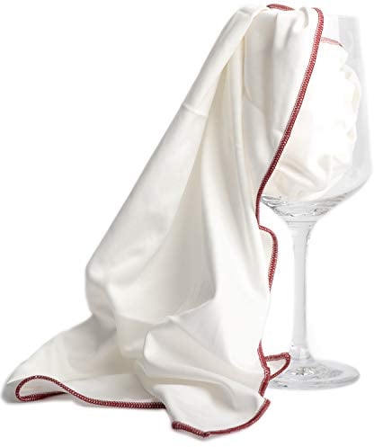 Sonty 5 Stück Glastuch, Glaspoliertuch aus Microfaser, 45 x 68 cm weiß (5)