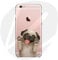 Sleeping bear)iPhone 5/S/SE Case Cover, Lovely Pet Cute Animal Cartoon Little Dog (Pug) phone Case Cover,Slim,Shock-Absorption Bumper,Anti-Scratch TPU Soft Case Cover, with Lanyard-Pug