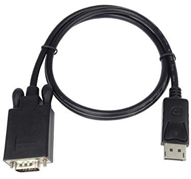 PremiumCord Adapterkabel DisplayPort auf VGA M/M 2 m, DP, Kompatibel mit Video FULL HD 1080p 60Hz, schwarz