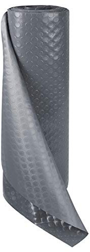 OLIVO.shop | WORK Tapis en caoutchouc à rouleaux, couvre-sol PVC boulonné ou tôle, sol en caoutchouc marqué antidérapant, dimensions sur mesure, deux couleurs. Design à bulles (gris, 800 x 100 cm)