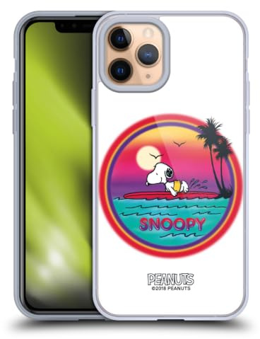 Head Case Designs Offizielle Peanuts Strand Surf Snoopy Plankenweg-Spritzpistole Gelhülle [Militärischer Schutzgrad] Kompatibel Mit Apple iPhone 11 Pro Und Kompatibel Mit MagSafe