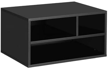 SONGMICS Druckerständer für Schreibtisch, Home Desktop Druckerständer mit Ablageflächen für Büro, Stahlrahmen, Mehrzweckregal, 15,9 x 11,8 x 8,7 Zoll, Mattschwarz UOMC101B01