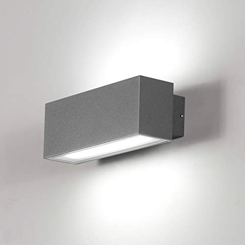 Dr.lazy 12W LED Wandleuchte Außenwandleuchte, Wasserdichte IP65 Wandbeleuchtung, LED Außenwandleuchten, Außenlampe Wandlampe, Innen/Außen, Gartenleuchte …